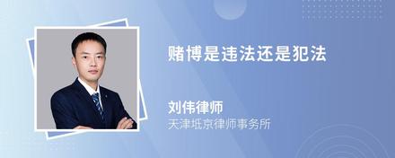 赌博是违法还是犯法