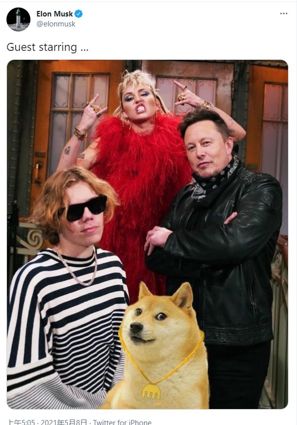 马斯克上综艺评狗狗币是诈骗，狗狗币闪崩40%